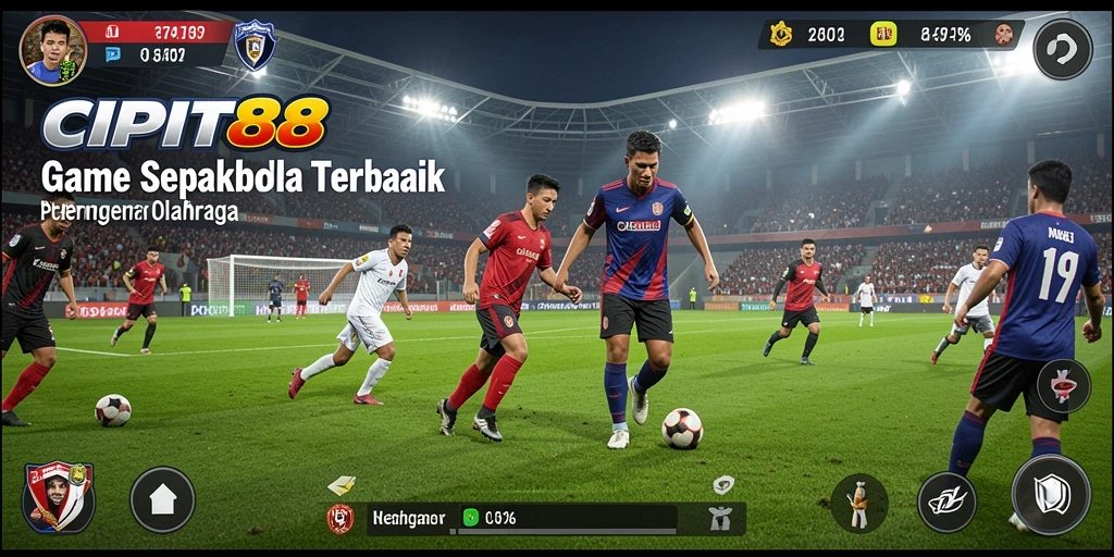 Screenshot gameplay <strong>CIPIT88</strong> yang menunjukkan aksi seru di lapangan sepakbola.