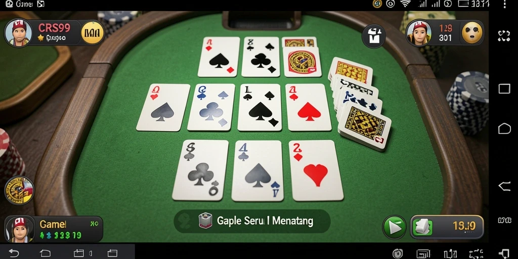 Tangkapan layar gameplay Gaple yang seru di CRS99.