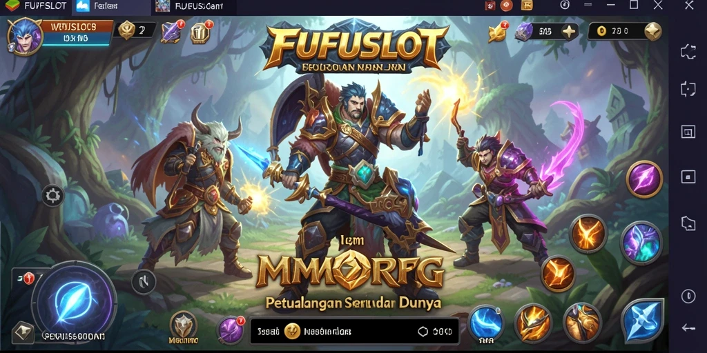 Tampilan aksi seru dalam gameplay MMORPG FUFUSLOT.