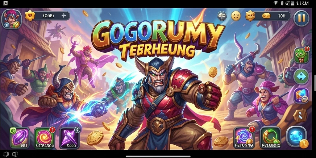 Tampilan aksi pertarungan seru dalam GOGORUMMY.