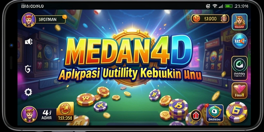 Tampilan utama MEDAN4D dengan fitur-fitur utilitas yang mudah diakses.