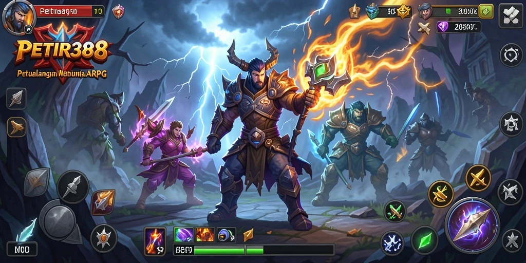 Tampilan menarik dari gameplay <strong>PETIR388</strong> dalam petualangan ARPG.