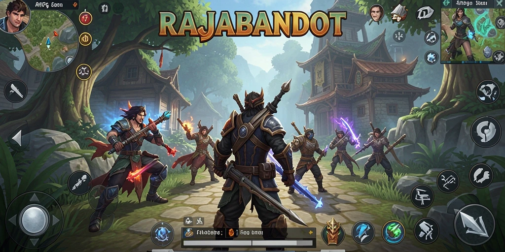 Tangkapan layar RAJABANDOT menampilkan aksi pertempuran yang mendebarkan dalam dunia ARPG.