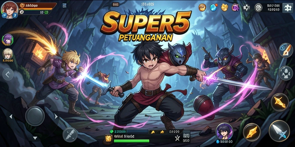Tampilan menawan dari gameplay <strong>SUPER5</strong> yang penuh aksi dan petualangan.