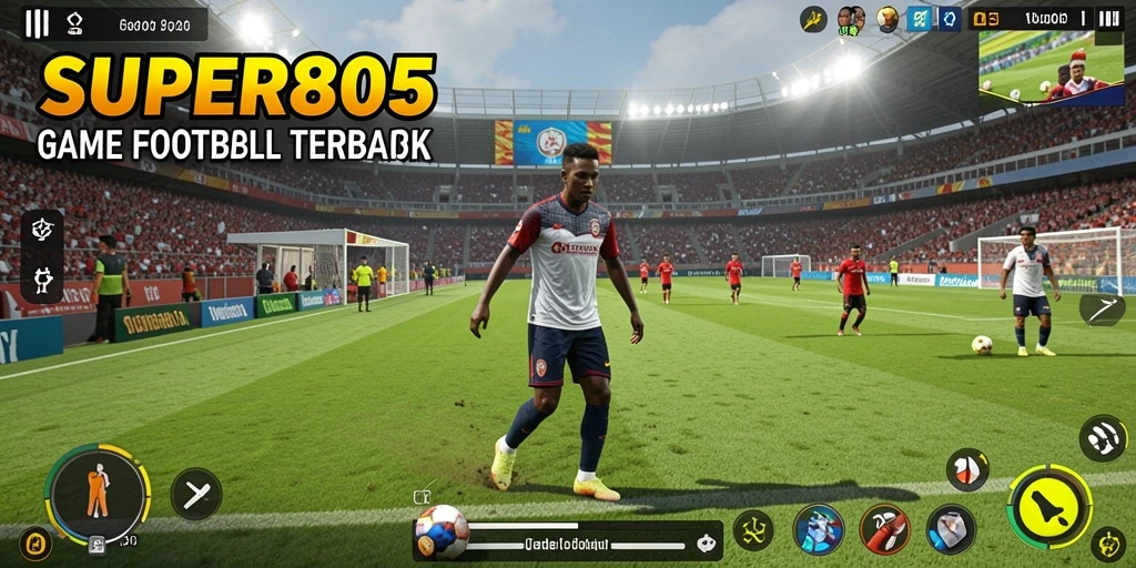 Screenshot gameplay <strong>SUPER805</strong> menampilkan aksi seru di lapangan.
