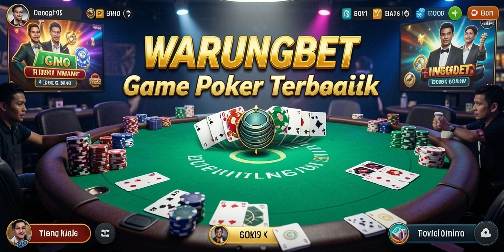 Tampilan menarik dari gameplay Poker di WARUNGBET